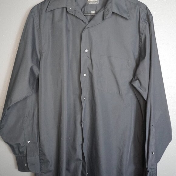 Arrow Mens Black Red Bundle (2) Button Down Regular Fit Long Sleeve Size Medium - Picture 2 of 7